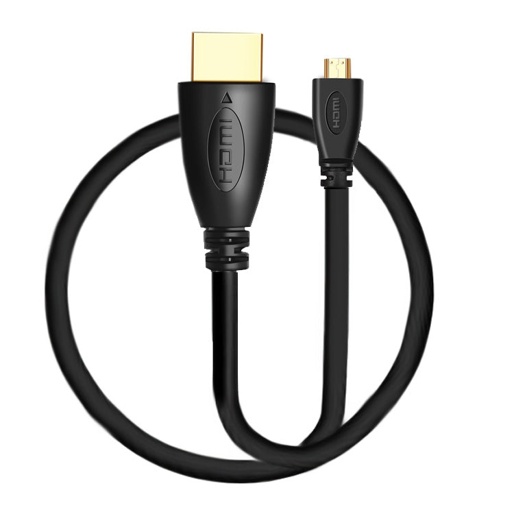 1 ม. ชุบทอง 3D 1080P Micro HDMI ชายกับสาย HDMI ชายสำหรับโทรศัพท์มือถือ, กล้อง, GoPro, Gold Plated Micro HDMI, Length: 1m