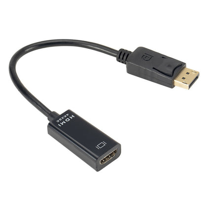 UHD 4K DisplayPort ชายกับอะแดปเตอร์สายเคเบิลพอร์ตหญิง HDMI ความยาว: 20 ซม, DP to HDMI Black