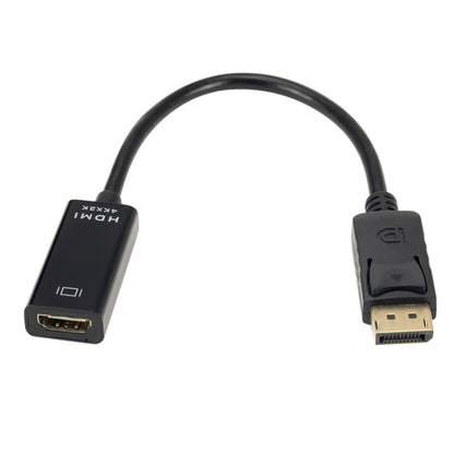 UHD 4K DisplayPort ชายกับอะแดปเตอร์สายเคเบิลพอร์ตหญิง HDMI ความยาว: 20 ซม, DP to HDMI Black