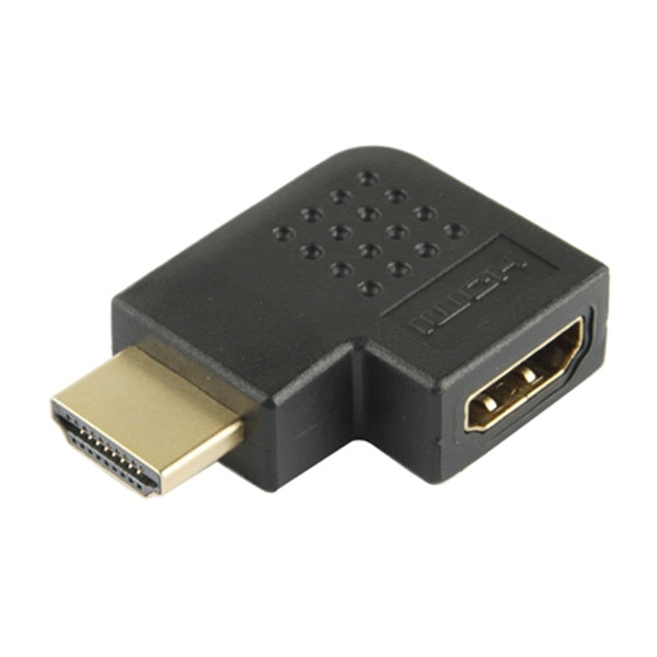 ชุบทอง HDMI 19 พินชายกับอะแดปเตอร์ HDMI 19 พินหญิงพร้อมมุม 90 องศา, HDMI Female to Male