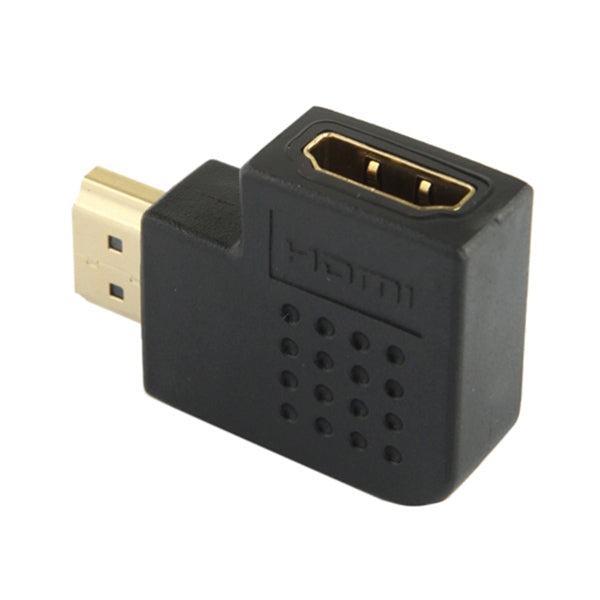 ชุบทอง HDMI 19 พินชายกับอะแดปเตอร์ HDMI 19 พินหญิงพร้อมมุม 90 องศา, HDMI Female to Male