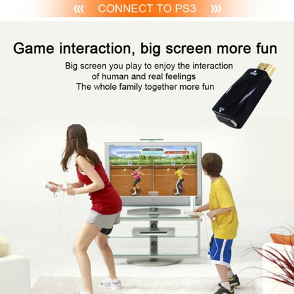 Full HD 1080P HDMI เป็น VGA และอะแดปเตอร์เสียงสำหรับ HDTV / Monitor / Projector, HDMI Male to VGA + Audio (Black)