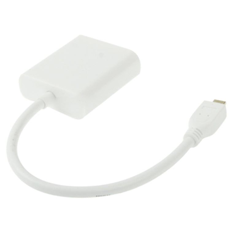 สายเคเบิลอะแดปเตอร์วิดีโอไมโคร HDMI ชายกับหญิง VGA ขนาด 22 ซม. รองรับ Full HD 1080P, Micro HDMI Male to VGA Female