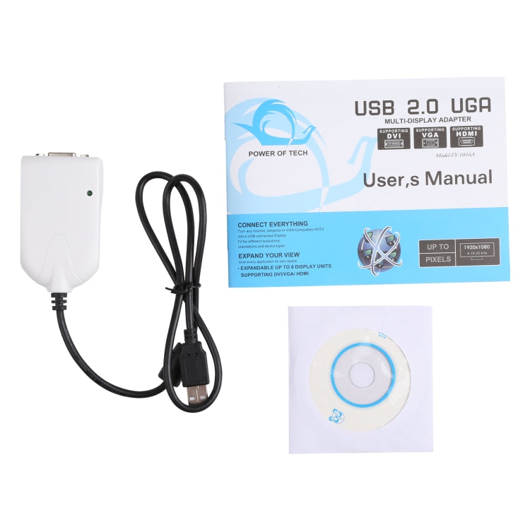 อะแดปเตอร์ USB เป็น VGA หลายจอภาพ / หลายจอแสดงผล การ์ดกราฟิกภายนอก USB 2.0, USB 2.0