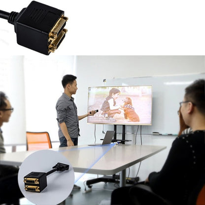 อะแดปเตอร์เคเบิล DVI Male to 2 DVI Female 24+1 ความยาว: 30 ซม, 2 DVI 24+1 Pin Female
