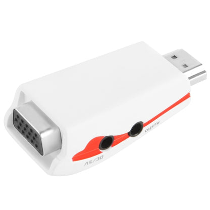 อะแดปเตอร์ Full HD 1080P HDMI เป็น VGA สำหรับพลังงานและเสียง