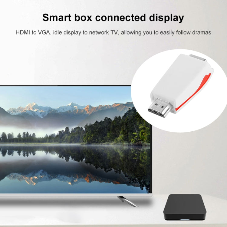 อะแดปเตอร์ Full HD 1080P HDMI เป็น VGA สำหรับพลังงานและเสียง