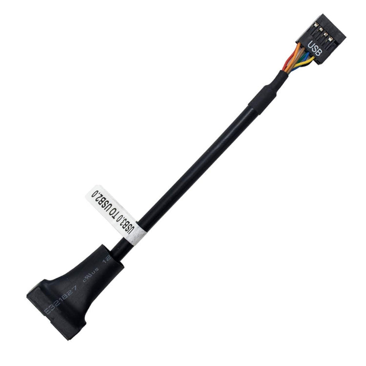 USB 2.0 9Pin เมนบอร์ดหญิงกับ USB 3.0 19Pin ที่อยู่อาศัยสายเคเบิลอะแดปเตอร์ชาย, ความยาว: 15 ซม., 9 Pin Female to 19 Pin Male