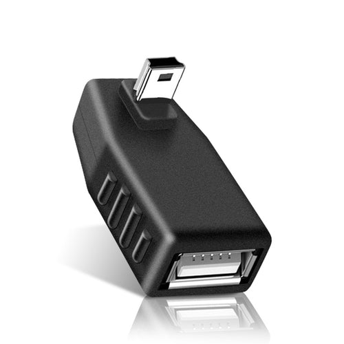 90 องศา Mini USB ชายกับอะแดปเตอร์ USB 2.0 AF, 90 Degree Up Angled, 90 Degree Down Angled