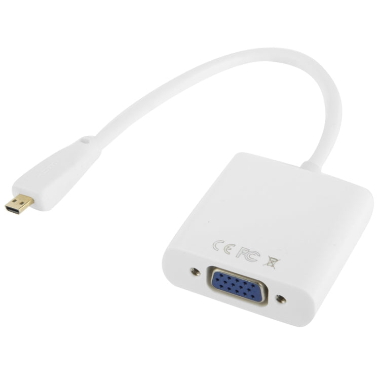 22 ซม.Full HD 1080P Micro HDMI ชายไป VGA หญิงสายอะแดปเตอร์วิดีโอพร้อมสายสัญญาณเสียง, Micro HDMI