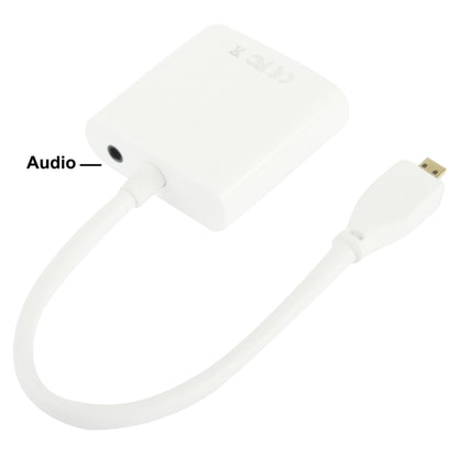 22 ซม.Full HD 1080P Micro HDMI ชายไป VGA หญิงสายอะแดปเตอร์วิดีโอพร้อมสายสัญญาณเสียง, Micro HDMI
