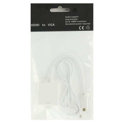 22 ซม.Full HD 1080P Micro HDMI ชายไป VGA หญิงสายอะแดปเตอร์วิดีโอพร้อมสายสัญญาณเสียง, Micro HDMI