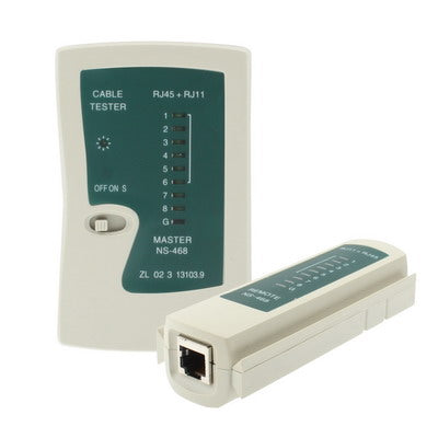 เครื่องทดสอบสายเคเบิลเครือข่าย Rj45 Rj11 Rj12 Cat5 UTP LAN เครื่องมือเครือข่าย, RJ45/RJ11 Green