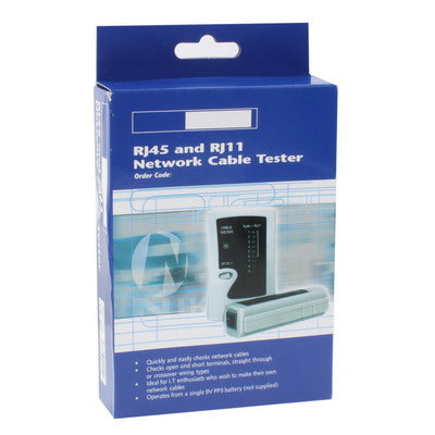 เครื่องทดสอบสายเคเบิลเครือข่าย Rj45 Rj11 Rj12 Cat5 UTP LAN เครื่องมือเครือข่าย, RJ45/RJ11 Green