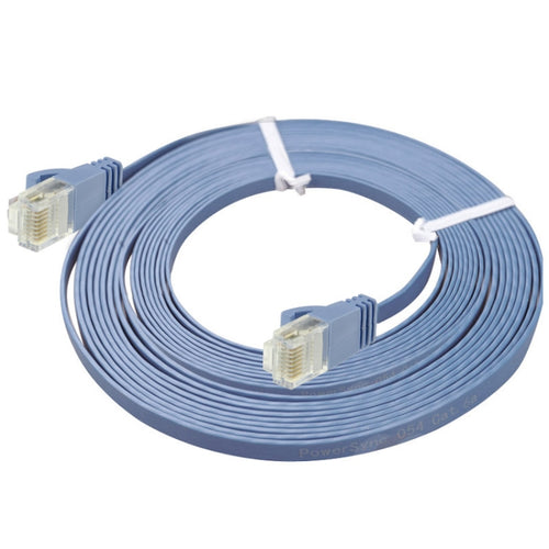 สายเคเบิลเครือข่าย LAN แบนอีเธอร์เน็ต CAT6 บางเฉียบยาว 50 ม, 50m Blue