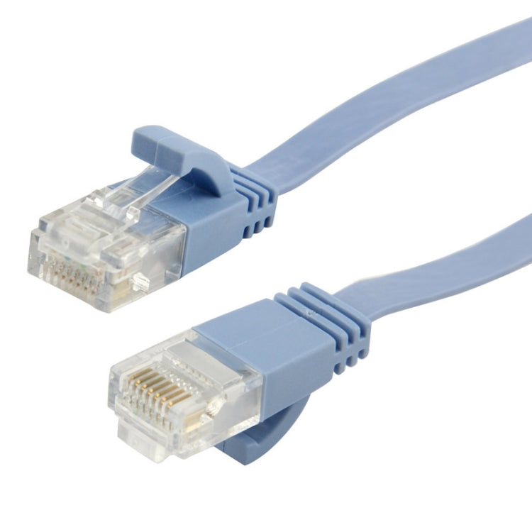 สายเคเบิลเครือข่าย LAN แบนอีเธอร์เน็ต CAT6 บางเฉียบยาว 50 ม, 50m Blue
