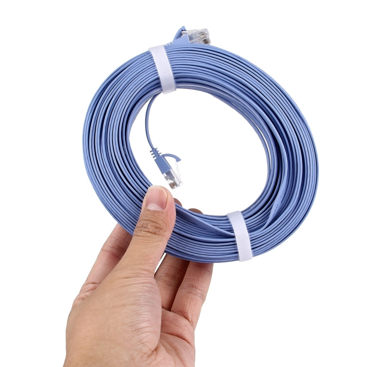 CAT6 สาย LAN เครือข่ายอีเธอร์เน็ตแบบแบนบางเฉียบ, 30m Blue