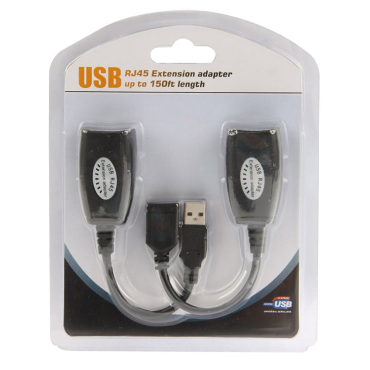 50 ม. USB to RJ45 Extender ด้วยสาย Cat5e, 1 Port USB