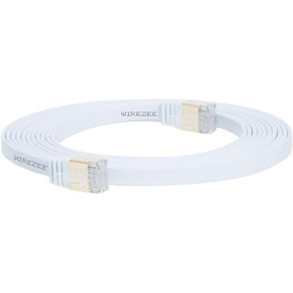 หัวชุบทอง CAT7 ความเร็วสูง 10Gbps สาย LAN เครือข่ายอีเธอร์เน็ตแบบแบนบางเฉียบ, 1m, 2m, 3m, 5m, 10m, 15m, 20m, 25m, 30m