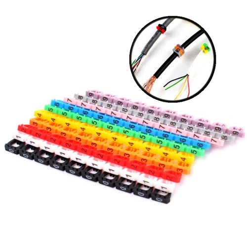100ชิ้นเครื่องหมายฉลากRJ45 RJ11 RJ12สีสาย
