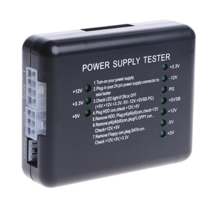 เครื่องทดสอบแหล่งจ่ายไฟ PC 20/24 พิน PSU ATX SATA HD, ATX Connector