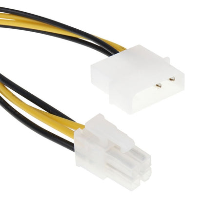 เมนบอร์ด Molex IDE 2 พินถึง 4 พิน ATX P4 12V ATX CPU Power Connector สายเคเบิลอะแดปเตอร์, 2 Pin Male to 4 Pin Female