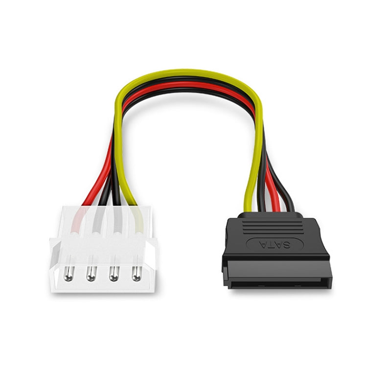 อะแดปเตอร์สายไฟ IDE 4 พินเป็น Serial ATA SATA (15 ซม.) วัสดุ: Al + Mg, 4 PIN IDE to SATA
