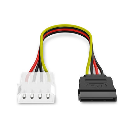 อะแดปเตอร์สายไฟ IDE 4 พินเป็น Serial ATA SATA (15 ซม.) วัสดุ: Al + Mg, 4 PIN IDE to SATA