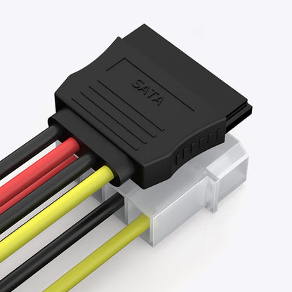 อะแดปเตอร์สายไฟ IDE 4 พินเป็น Serial ATA SATA (15 ซม.) วัสดุ: Al + Mg, 4 PIN IDE to SATA