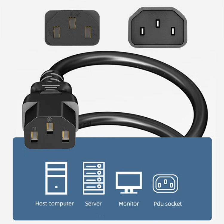 1.5 ม. AC 3 Prong PC Power Extension Cord/Cable, 1.5m