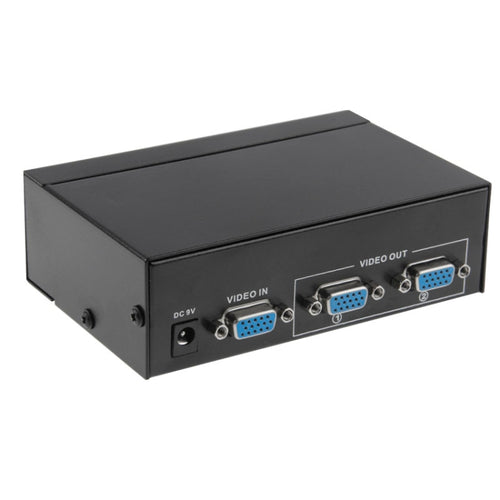 FJ-2502A 2 พอร์ต VGA Video Splitter ความละเอียดสูง 1920 x 1440 รองรับแบนด์วิดท์วิดีโอ 250MHz, 2 Ports Splitter Black