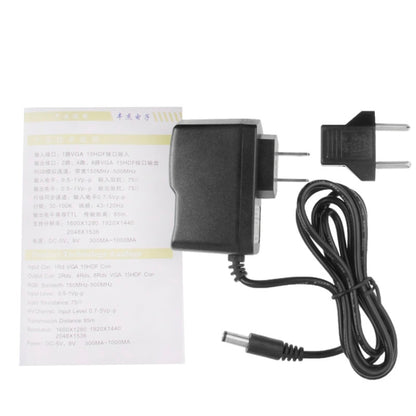 FJ-2508A 8 พอร์ต VGA Video Splitter ความละเอียดสูง 1920 x 1440 รองรับแบนด์วิดท์วิดีโอ 250MHz, 8 Ports Splitter Black