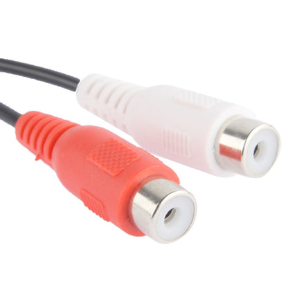 2 RCA AV Female ถึง 1 RCA Male Y Splitter สายวิดีโออะแดปเตอร์, ความยาว: 26.5 ซม, 1 RCA Male to 2 RCA Female