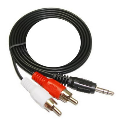 แจ็ค 3.5 มม. สายสัญญาณเสียงสเตอริโอเป็น RCA ชาย ความยาว: ประมาณ 2.7 ม, Length: 2.7m