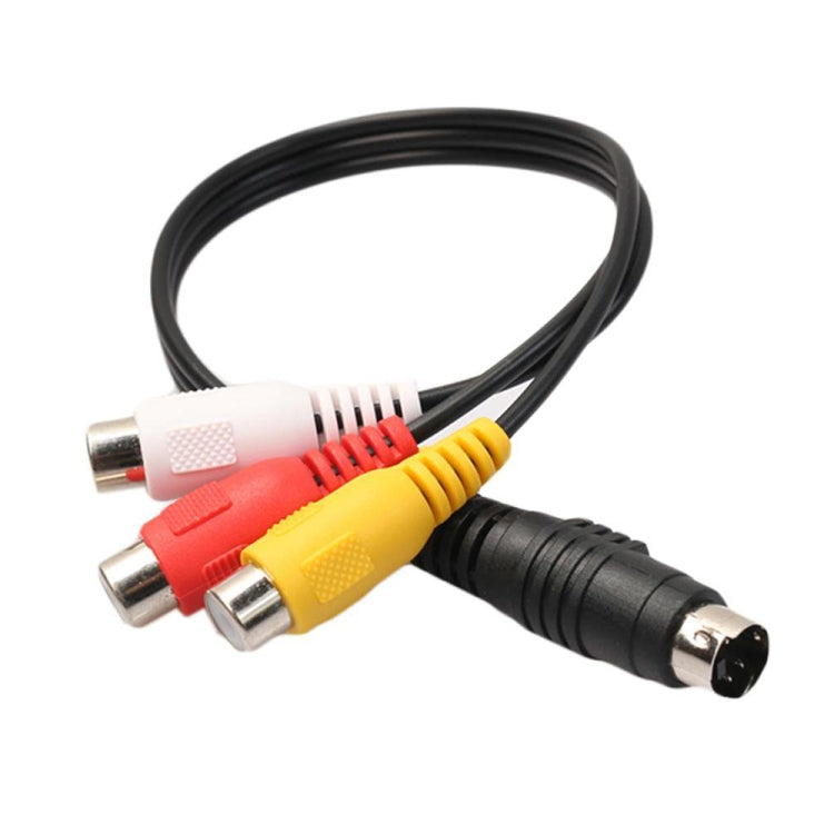 S-Video TV 4 พินเป็นตัวแปลง RCA อะแดปเตอร์สายเคเบิล AV ตัวเมีย ความยาว: 20 ซม, S-Video to AV 3RCA Female