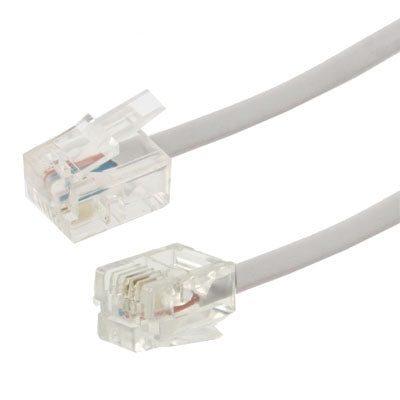 สายโทรศัพท์ 2 Core RJ11 to RJ11 ความยาว 1 ม, Length: 1m
