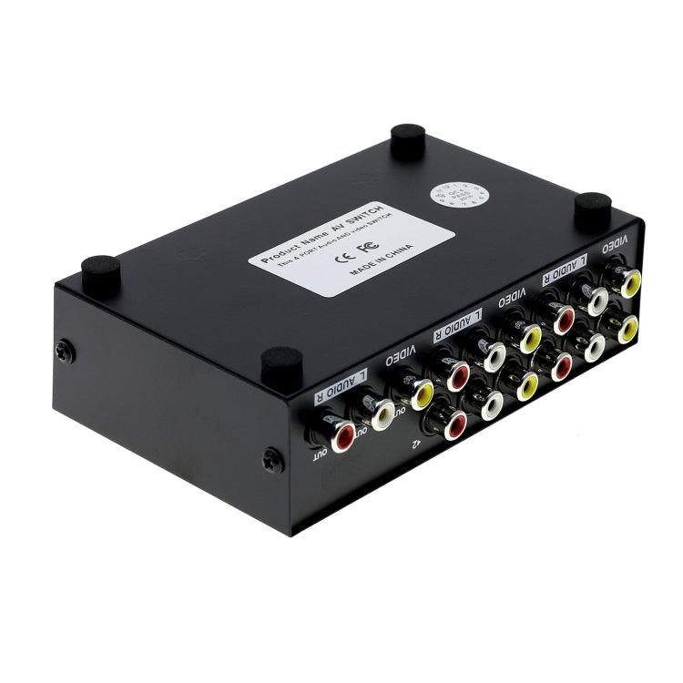 4 พอร์ตอินพุต 1 เอาต์พุตวิดีโอเสียง AV RCA สวิตช์กล่อง, 4 Input 1 Output-