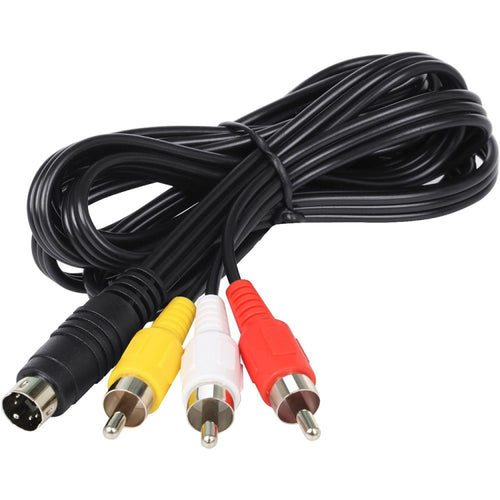 4 พิน S-Video ถึง 3 RCA AV TV อะแดปเตอร์แปลงสายเคเบิลชาย, ความยาว: 1.5 ม, S-Video to AV 3RCA Male