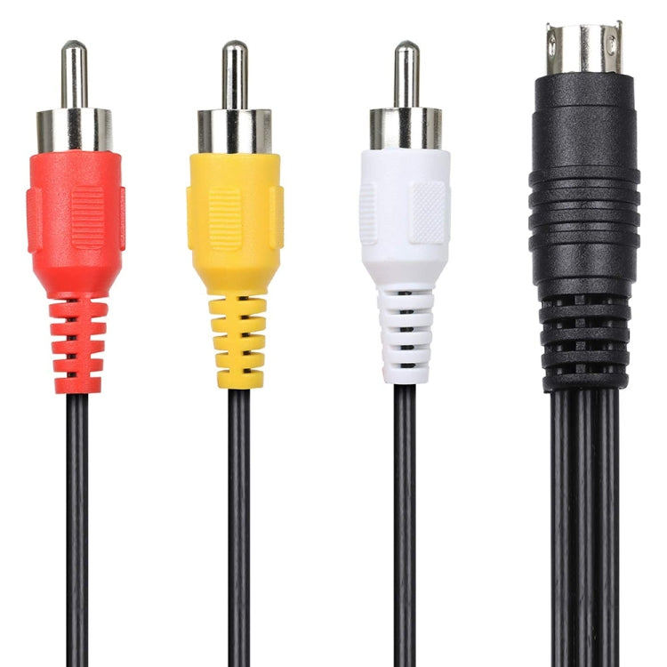 4 พิน S-Video ถึง 3 RCA AV TV อะแดปเตอร์แปลงสายเคเบิลชาย, ความยาว: 1.5 ม, S-Video to AV 3RCA Male