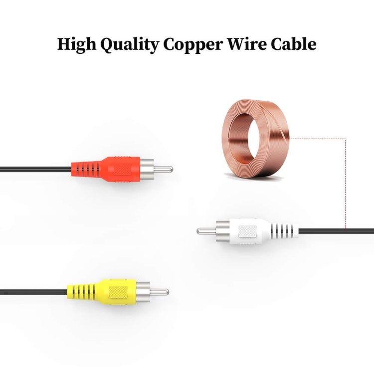 4 พิน S-Video ถึง 3 RCA AV TV อะแดปเตอร์แปลงสายเคเบิลชาย, ความยาว: 1.5 ม, S-Video to AV 3RCA Male