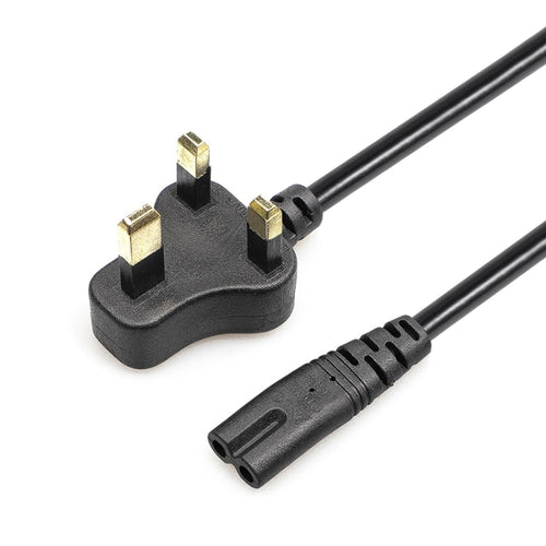 สายไฟโน้ตบุ๊ก UK ขนาดเล็กสไตล์ 2 ง่าม ความยาว: 1.2 ม, Small UK Plug, Length:1.2m