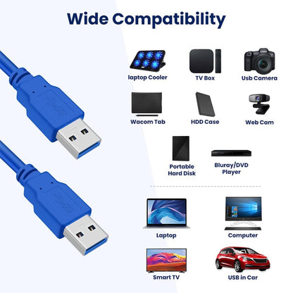 USB 3.0 A Male to A Male AM-AM Extension Cable ความยาว 1.5 ม, Length: 1.5m