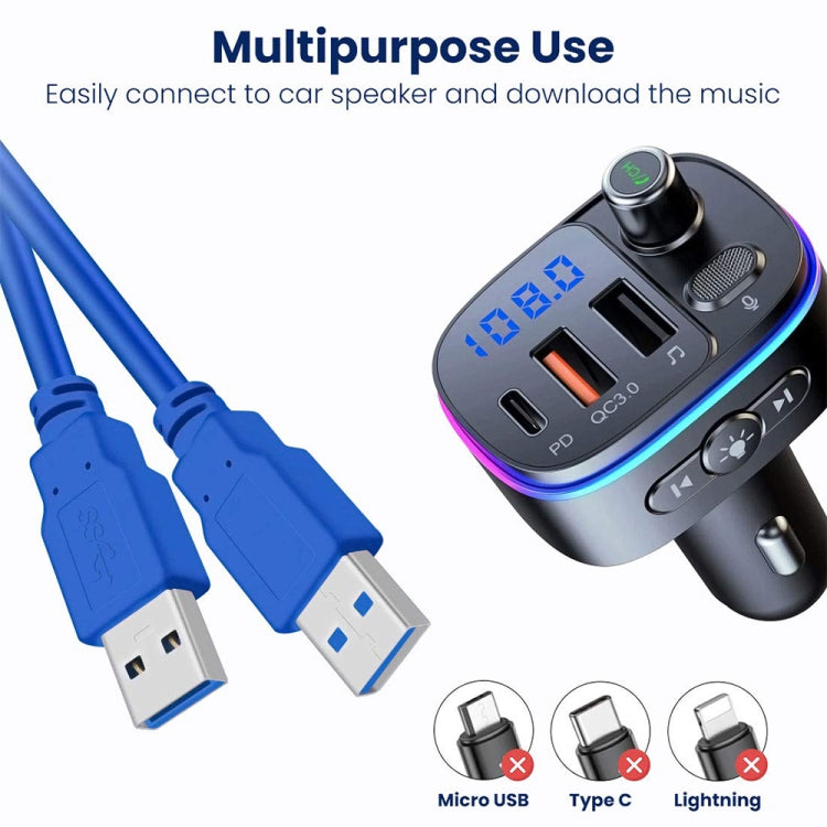 USB 3.0 A Male to A Male AM-AM Extension Cable ความยาว 3 ม, Length: 1m