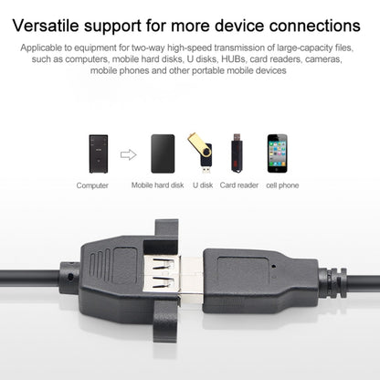 สาย USB 2.0 AM ถึง AF Mount Pannel ความยาว: 30 ซม, AM to AF, Length: 30cm