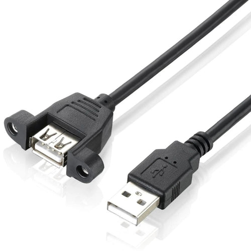 สาย USB 2.0 AM ถึง AF Mount Panel ความยาว: 90 ซม, AM to AF, Length: 90cm