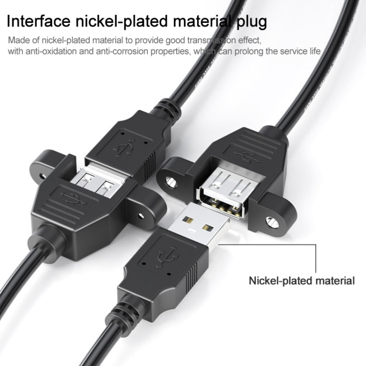 สาย USB 2.0 AM ถึง AF Mount Panel ความยาว: 90 ซม, AM to AF, Length: 90cm