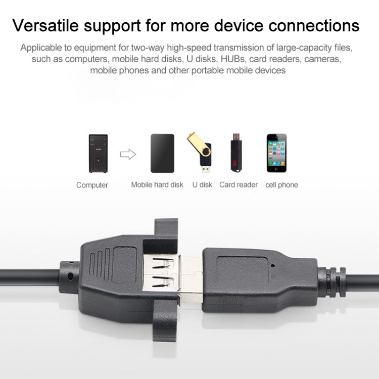 สาย USB 2.0 AM ถึง AF Mount Panel ความยาว: 90 ซม, AM to AF, Length: 90cm