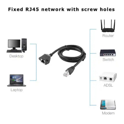 สายเคเบิลต่อขยายเครือข่าย Cat RJ45 ตัวเมียถึงตัวผู้ ความยาว: 1.5 ม, 1.5m RJ45 Male