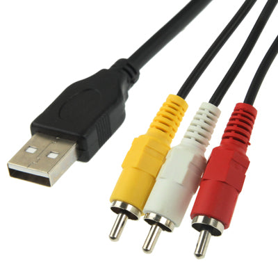 สาย USB to 3 x RCA Male ความยาว 1.5 ม, USB to 3 RCA, Length: 1.5m