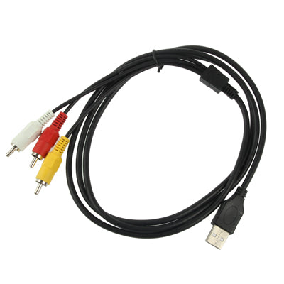 สาย USB to 3 x RCA Male ความยาว 1.5 ม, USB to 3 RCA, Length: 1.5m